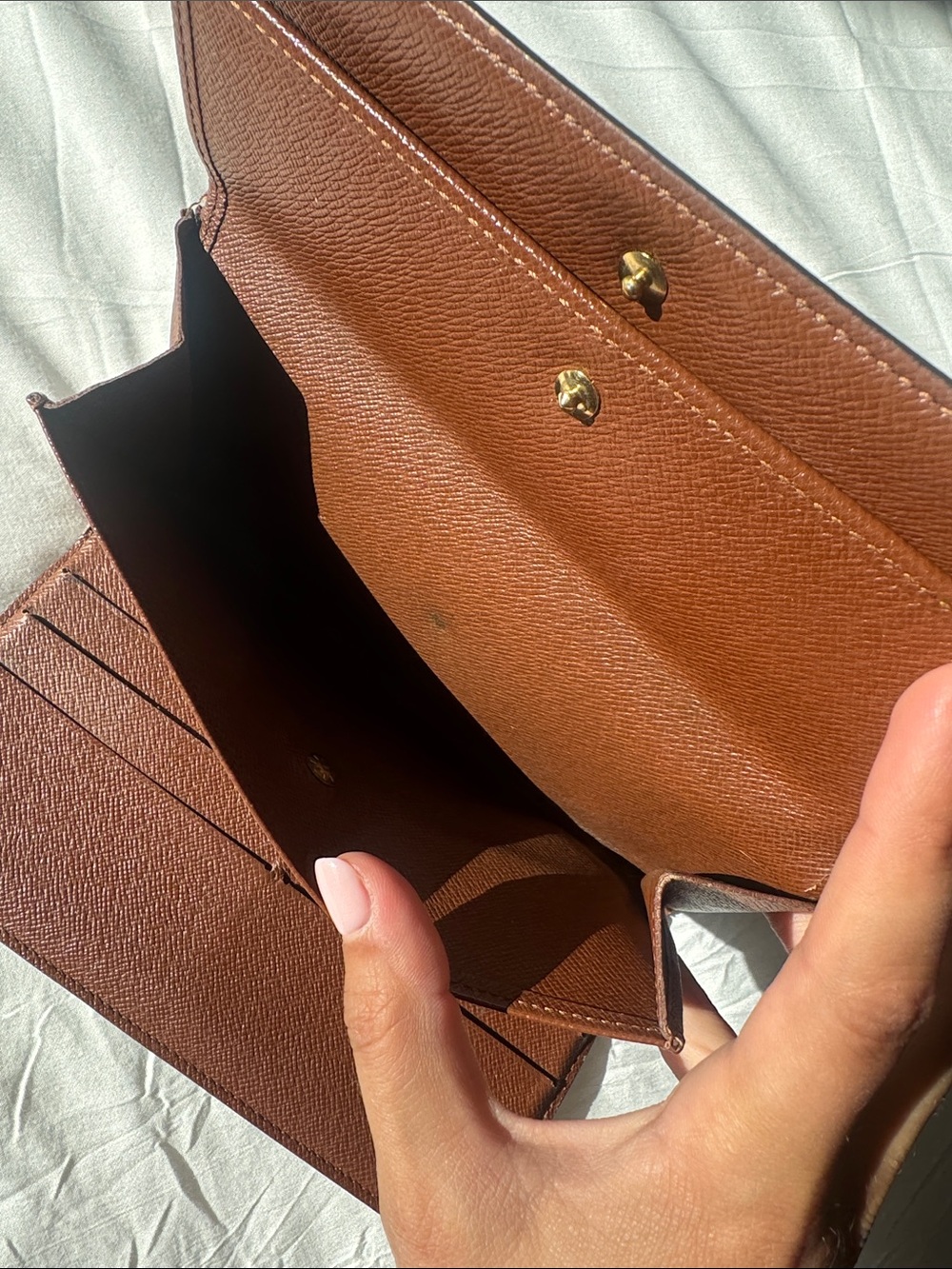 Louis Vuitton Monogram Canvas Fold Wallet in Brown with Gold Hardware - Picture 4 of 7